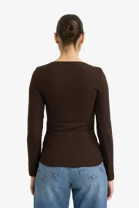 DeFacto Slim Fit Narrow Cut Half Turtleneck Long Sleeve T-Shirt - Image 5