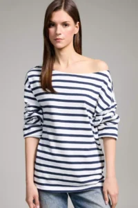 DeFacto 100% Cotton Relax Fit Boat Neck Premium T-Shirt
