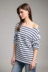 DeFacto 100% Cotton Relax Fit Boat Neck Premium T-Shirt - Image 3