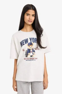 DeFacto Women T-shirt G8027AX/GR256 GREY MELANGE - Image 2