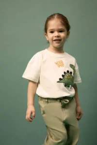 DeFacto Dinosaur Printed Short Sleeve T-Shirt Baby Boy