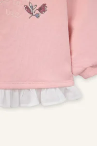DeFacto Baby Girl Regular Fit Crew Neck Floral Sweatshirt - Image 3