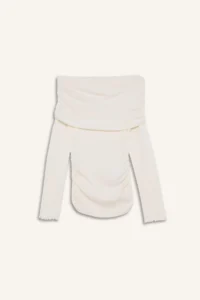 DeFacto slim Fit off shoulder Rib T-Shirt