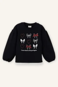 DeFacto Oversized Patterned Sweatshirt Baby Girl
