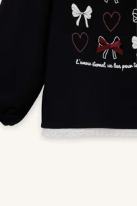 DeFacto Oversized Patterned Sweatshirt Baby Girl - Image 4