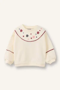 DeFacto Oversized Embroidered Sweatshirt Baby Girl