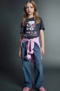 DeFacto Snoopy Relax Fit T-Shirt Girls' - Image 2