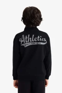 DeFacto Half Zipper Stand-Up Collar Back Printed Sweatshirt Boy - Image 6