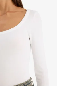 DeFacto slim Fit Ribbed Camisole T-Shirt - Image 4