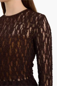 DeFacto Fitted Lace T-Shirt - Image 4