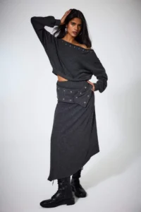 DeFacto A Cut Normal Waist Midi Skirt