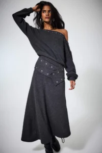 DeFacto A Cut Normal Waist Midi Skirt - Image 2