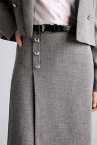 DeFacto Normal Waist Taffeta Midi Skirt - Image 4