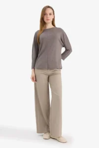 DeFacto Boat Neck Long Sleeve T-Shirt - Image 2