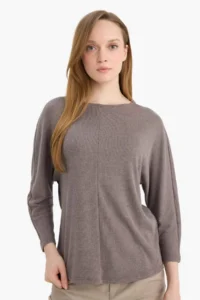 DeFacto Boat Neck Long Sleeve T-Shirt - Image 3