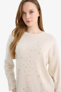 DeFacto Relax Fit Crew Neck Long Sleeve T-Shirt - Image 3