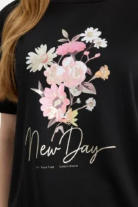 DeFacto Women T-shirt G9257AX/BK81 BLACK - Image 4