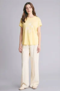 DeFacto Women T-shirt G9258AX/YL507 LT.YELLOW - Image 2