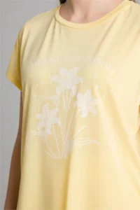 DeFacto Women T-shirt G9258AX/YL507 LT.YELLOW - Image 4