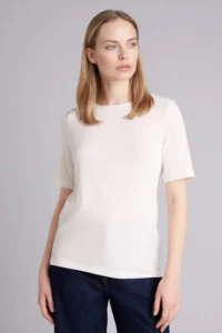 DeFacto Regular Fit Boat Neck Rib T-Shirt - Image 3