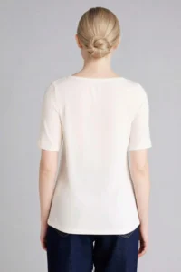 DeFacto Regular Fit Boat Neck Rib T-Shirt - Image 4