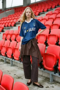 DeFacto MLS Oversized Polo Shirt Collar T-Shirt - Image 2