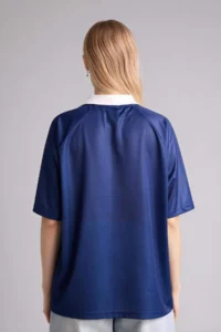 DeFacto MLS Oversized Polo Shirt Collar T-Shirt - Image 5