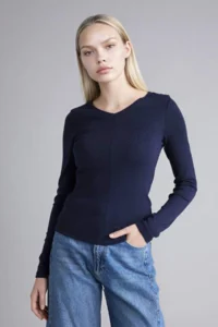 DeFacto slim Fit Basic Modal T-Shirt - Image 3