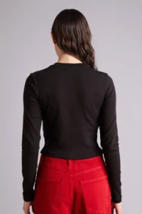 DeFacto Fitted Printed Rib T-Shirt - Image 5