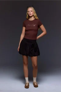 DeFacto Fitted Crew Neck Printed Ribbed Short Sleeve T-Shirt - Image 2