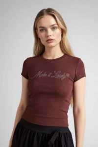 DeFacto Fitted Crew Neck Printed Ribbed Short Sleeve T-Shirt - Image 7