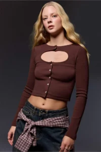 DeFacto Fitted Crew Neck Ribbed Long Sleeve T-Shirt - Image 3