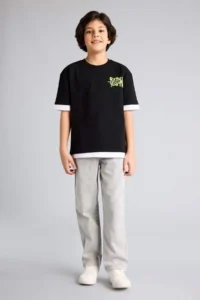 DeFacto Oversize Crew Neck Short Sleeve T-Shirt Boy - Image 2