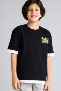 DeFacto Oversize Crew Neck Short Sleeve T-Shirt Boy - Image 3