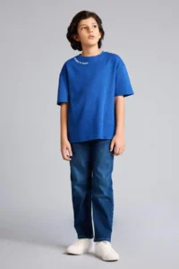 DeFacto Oversize Embroidered Collar Printed T-Shirt Boy - Image 2