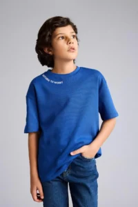 DeFacto Oversize Embroidered Collar Printed T-Shirt Boy - Image 3