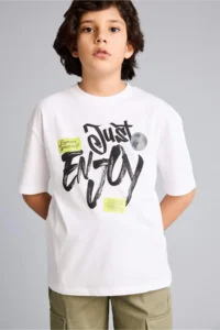 DeFacto Oversized Printed T-Shirt Boys' - Image 3