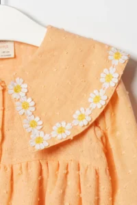 Minipodyum Girl's Dress Muslin Baby Collar with Bag Eid Dress - Image 6