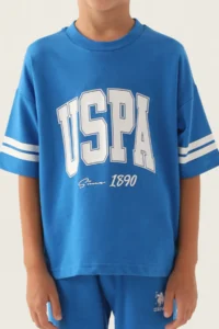 US Polo Assn. BASE. Polo Assn Licensed Glitter Brown Boy Bermuda Suit - Image 4