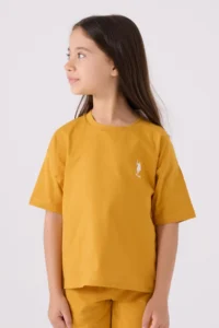 US Polo Assn. U.s. Polo Shirt Assn Girls' Yellow Bermuda Set - Image 2