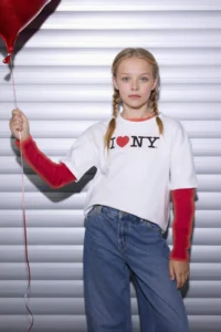 DeFacto I Love NY Oversized T-Shirt Girls' - Image 3