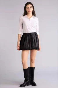DeFacto Balloon Fit Normal Waist Taffeta Mini Skirt - Image 2