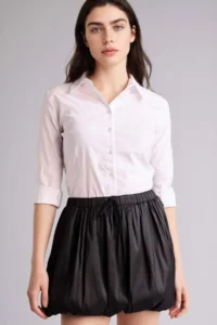 DeFacto Balloon Fit Normal Waist Taffeta Mini Skirt - Image 4
