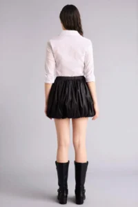 DeFacto Balloon Fit Normal Waist Taffeta Mini Skirt - Image 7