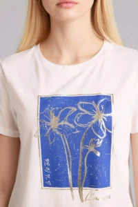 DeFacto Regular Fit Crew Neck Floral Short Sleeve T-Shirt - Image 4
