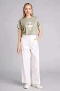 DeFacto Crew Neck Floral Short Sleeve T-Shirt - Image 2