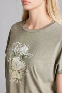 DeFacto Crew Neck Floral Short Sleeve T-Shirt - Image 4