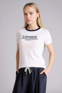 DeFacto Regular Fit Printed Rib T-Shirt