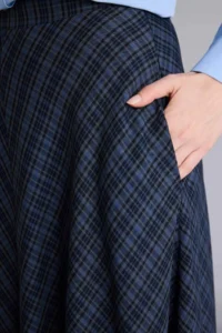DeFacto A Cut Checkered Maxi Skirt - Image 4