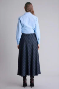 DeFacto A Cut Checkered Maxi Skirt - Image 5